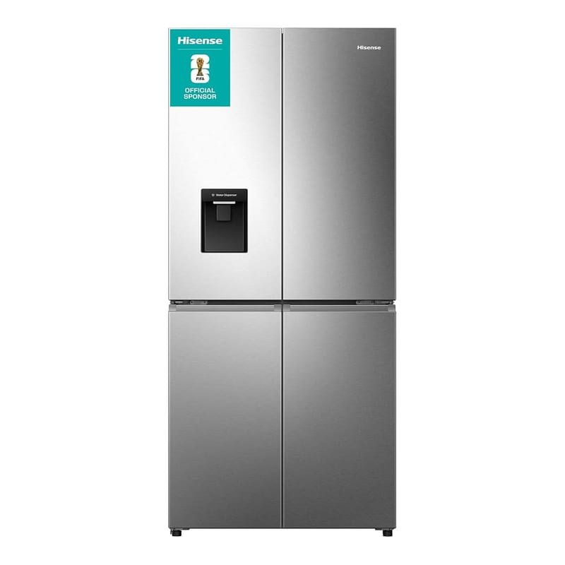 Hisense RQ5P470SMIE WiFi Connected American Fridge Freezer with Water Dispenser, 482L - Stainless Steel