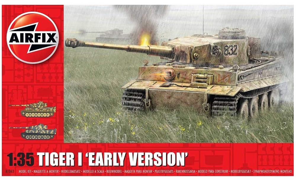 Airfix Model Set A1363 Tiger-1 "Early Version" Model Building Kit, 1:35 Scale
