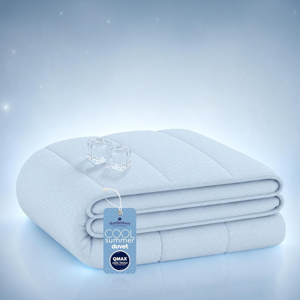 Slumberdown Cool Summer Double Duvet - Cooling Blanket for Hot Sleepers & Night Sweats, Lightweight Thin Coverless Duvet to Keep You Cool - Soft & Breathable, Hypoallergenic, Washable (200 x 200cm)