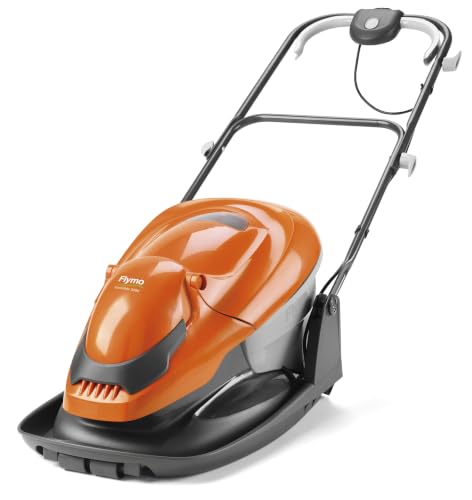 Flymo EasiGlide 360V Hover Collect Lawn Mower - 1800 W Motor, 36 cm Cutting Width, 26 Litre Grass Box, Folds Flat, 10 m Cable Length, Orange and Grey