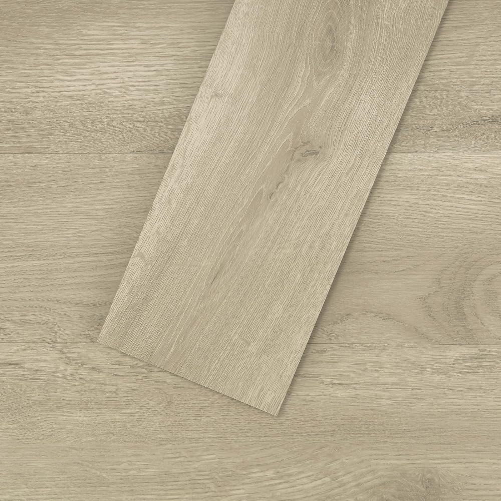 Mysflosy Self-Adhesive Vinyl Flooring Plank, 36 Pack Natural Wood Grain Peel and Stick Flooring Waterproof for DIY Installation, Cover 5m²