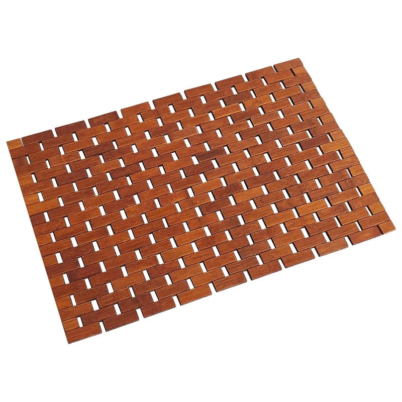 WENLISELL Non-Slip Bamboo Bath Mat, Foldable Bamboo Shower Rug, 40x60cm