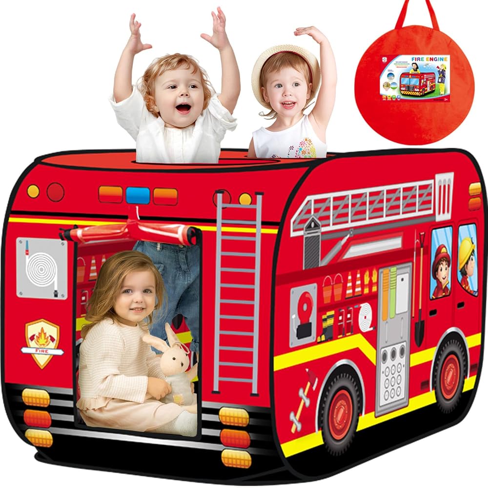 Britik Pop Up Truck Car Tent Kids Play Tent, Indoor Outdoor Playhouse for Boys and Girls