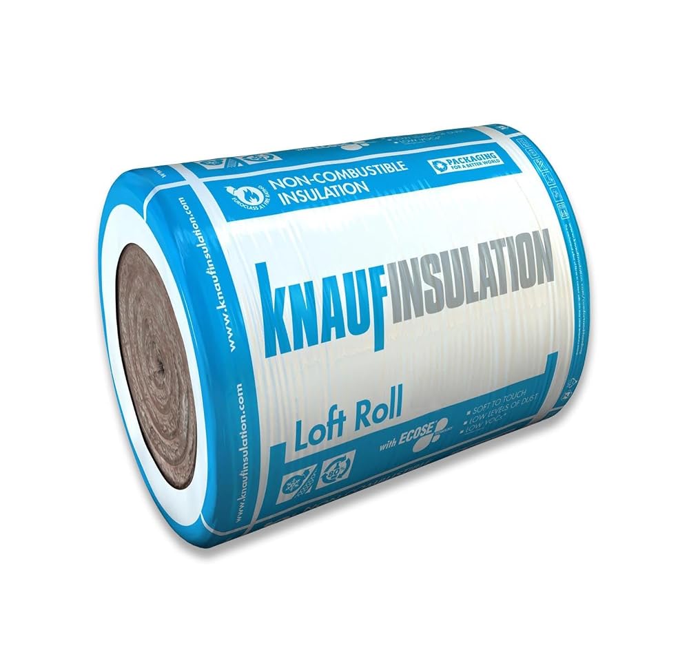 Knauf Loft Insulation Roll Roof Lagging 100 150 170 200mm Thick Attic and Floors (150mm, Cream)