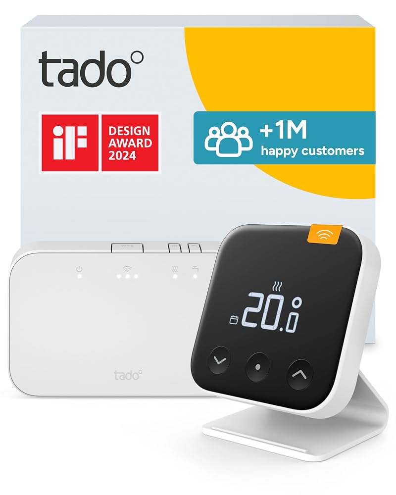 tado° Wireless Smart Thermostat X – Starter Kit with Bridge X and Stand