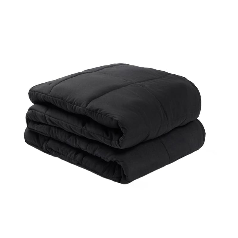 Brentfords Weighted Blanket Adult 8kg, Double Weighted Blanket for Anxiety Relief, Soft Comfy Heavy Blanket, Black, 150 x 200cm