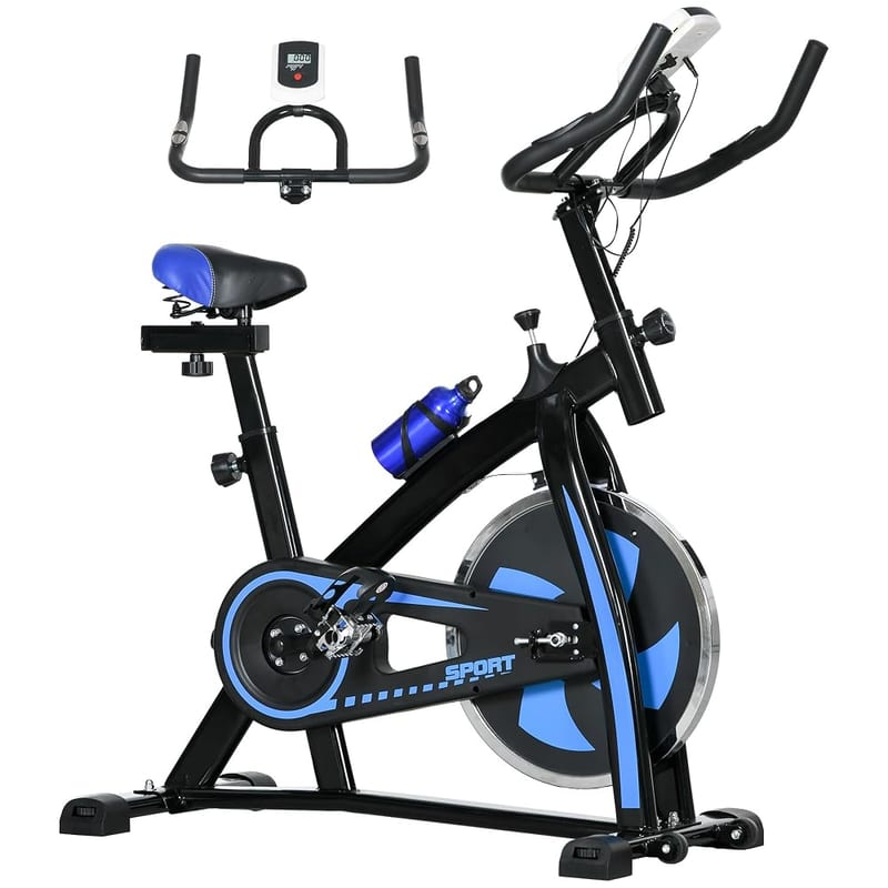 SPORTNOW Indoor Exercise Bike, Adjustable Seat and Resistance, 8kg Flywheel