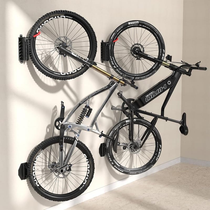 Housolution Swivel Bike Wall Mount [2 Pack], 150° Swivel, Holds up to 30kg, Vertical Bike Rack Wall Hanger for Garage, Mountain Bike Wall Mounts