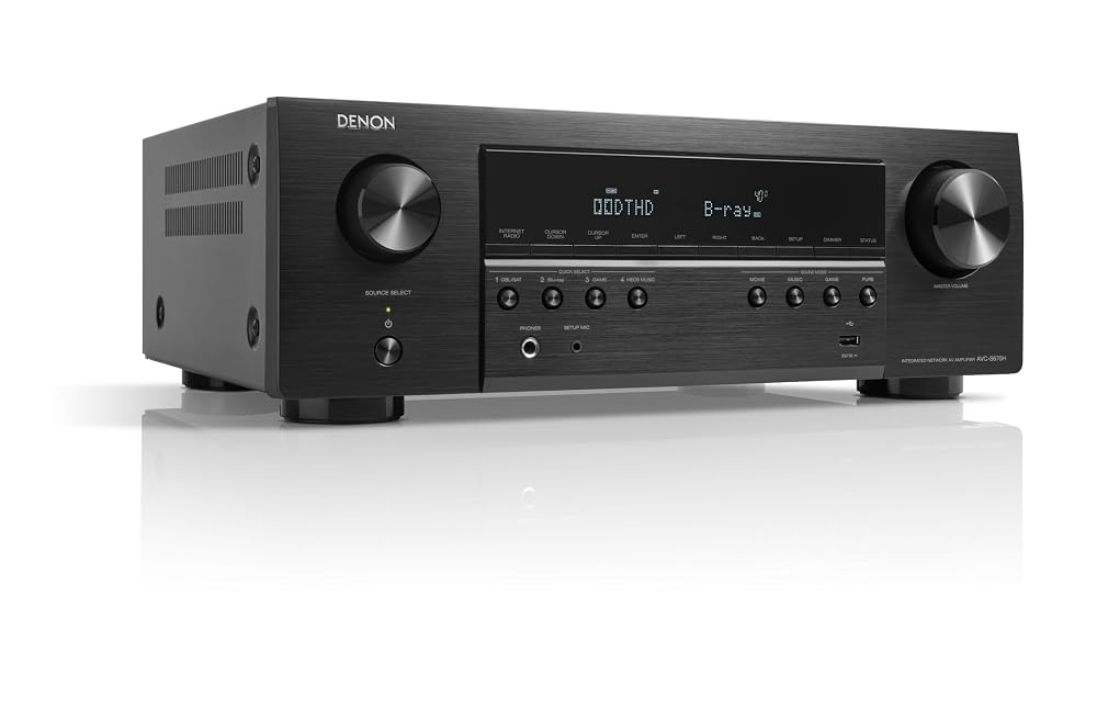 Denon AVR-S670H 5.2 Channel AV Receiver, Home Cinema Amplifier, Alexa Compatible, Dolby DTS-HD, Bluetooth, AirPlay 2 and HEOS Built-in Multiroom Audio