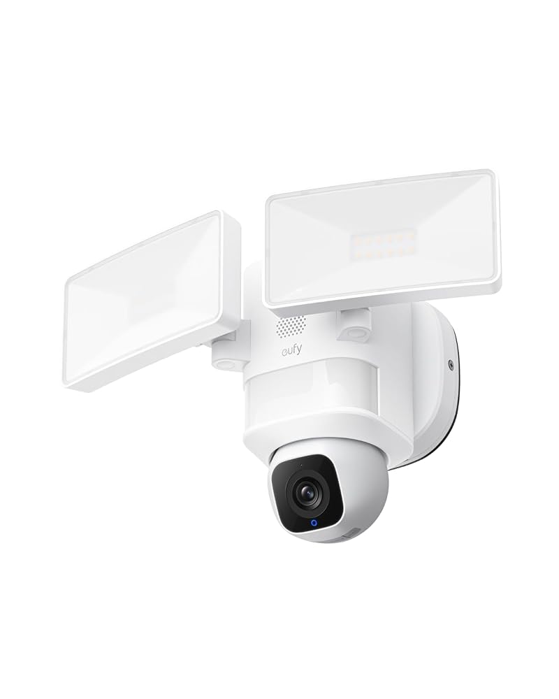 eufy Security Floodlight Cam E3, Wired Outdoor Security Camera with Floodlights