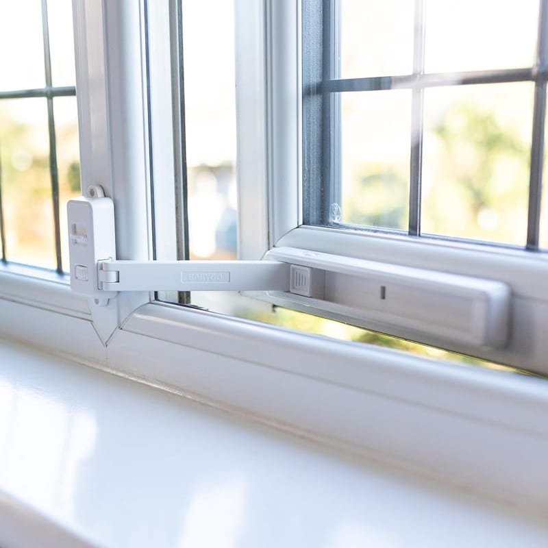 BABYGO Window Restrictor, Child Safety Lock for UPVC, Wooden, Metal & Aluminium Windows, Self-Adhesive
