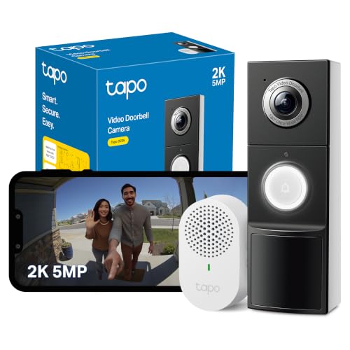 Tapo D235 2K 5MP Battery Doorbell Camera Wireless,Video Doorbell Wireless