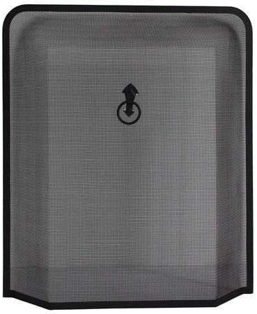OptiProducts Black Fire Guard for Fireplace, Open Fire, Log Burner, Safe Spark Screen Fireguard Cover