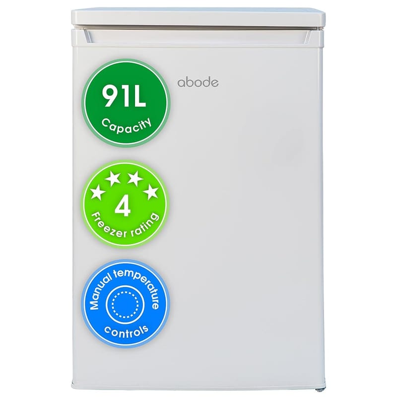 Abode 91L Freestanding Under Counter Freezer - White