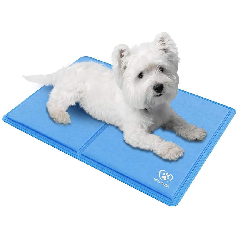 PET ADORE Dog Cooling Mat – Soft Thick Foam Supportive Gel Self Cooling Pad for Dogs & Cats in Summer, Durable Anti-Scratch 450 Micron Oxford Fabric (90cm x 50cm)