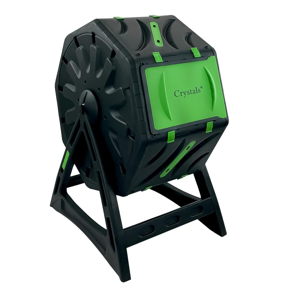 Crystals 300L Garden Compost Bin - Eco-Friendly Organic Waste Composter, Durable Tumbler