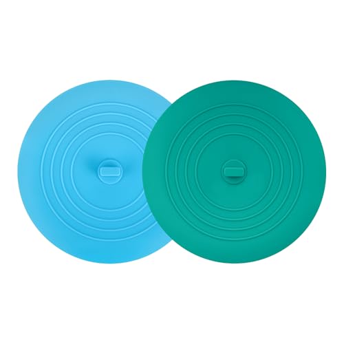 Tub Stopper 2PCS,Bathtub Drain Stopper,6 inches Bathtub Tub Drain Cover Stopper,Silicone Drain Plug Plug,Kitchen Bathroom Hair Water Shower Stopper,Large Bathroom Laundry Accessories (Blue/Green)