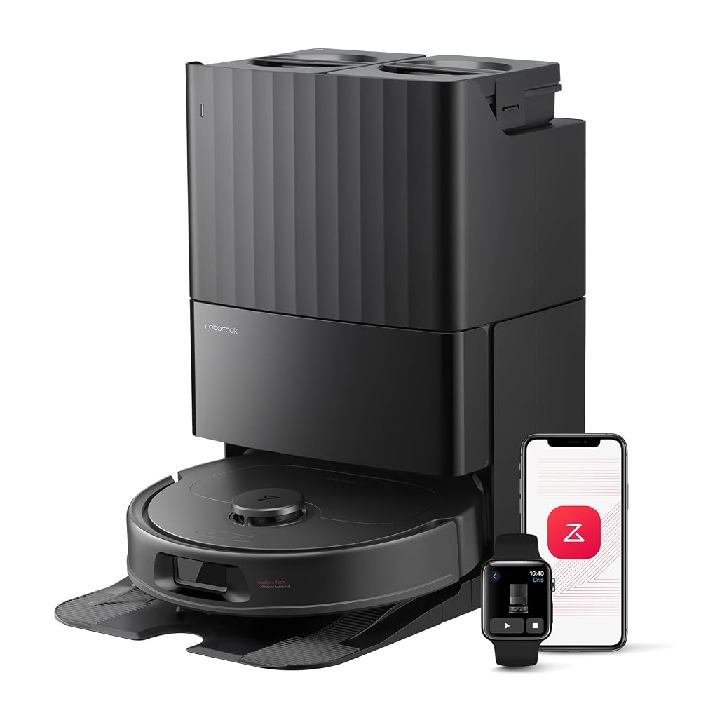 roborock Qrevo Series Robot Vacuum Cleaner with Mop, 10,000Pa Suction, Dual Anti-Tangle Brushes, Auto Mop Washing & Drying, QV 35S