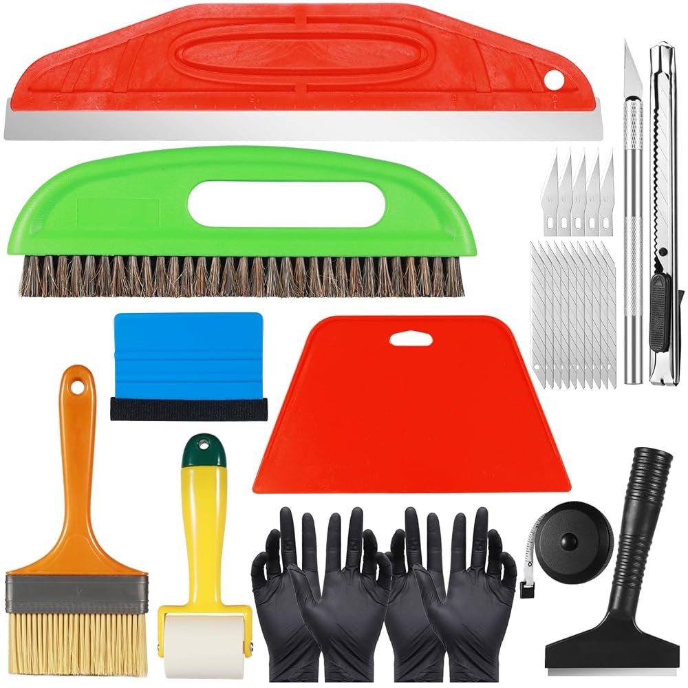 Ysimple 13PC Wallpaper Tools, Multi-Function Smoothing Tool with Paste Brush, Squeegee, Seam Roller, Wallpapering Kit