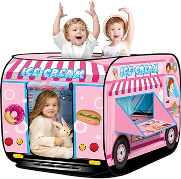 Toys for 3-8 Year Old Boys Pop Up Truck Car Tent Kids Play Tent | Playhouse for Kids, Toddler Garden Toys Gifts for 3 4 5 6 7 8 Year Old Boys Foldable Play Tents Set Outdoor Indoor