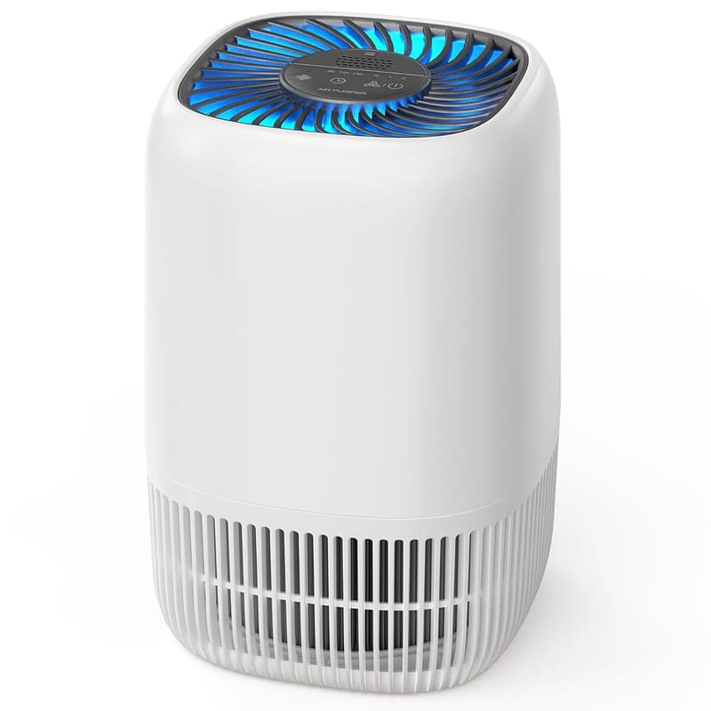 AROEVE Air Purifier for Bedroom with H13 HEPA 3-Stage Filter, 5W Energy Consumption, Quiet 22dB with Aroma