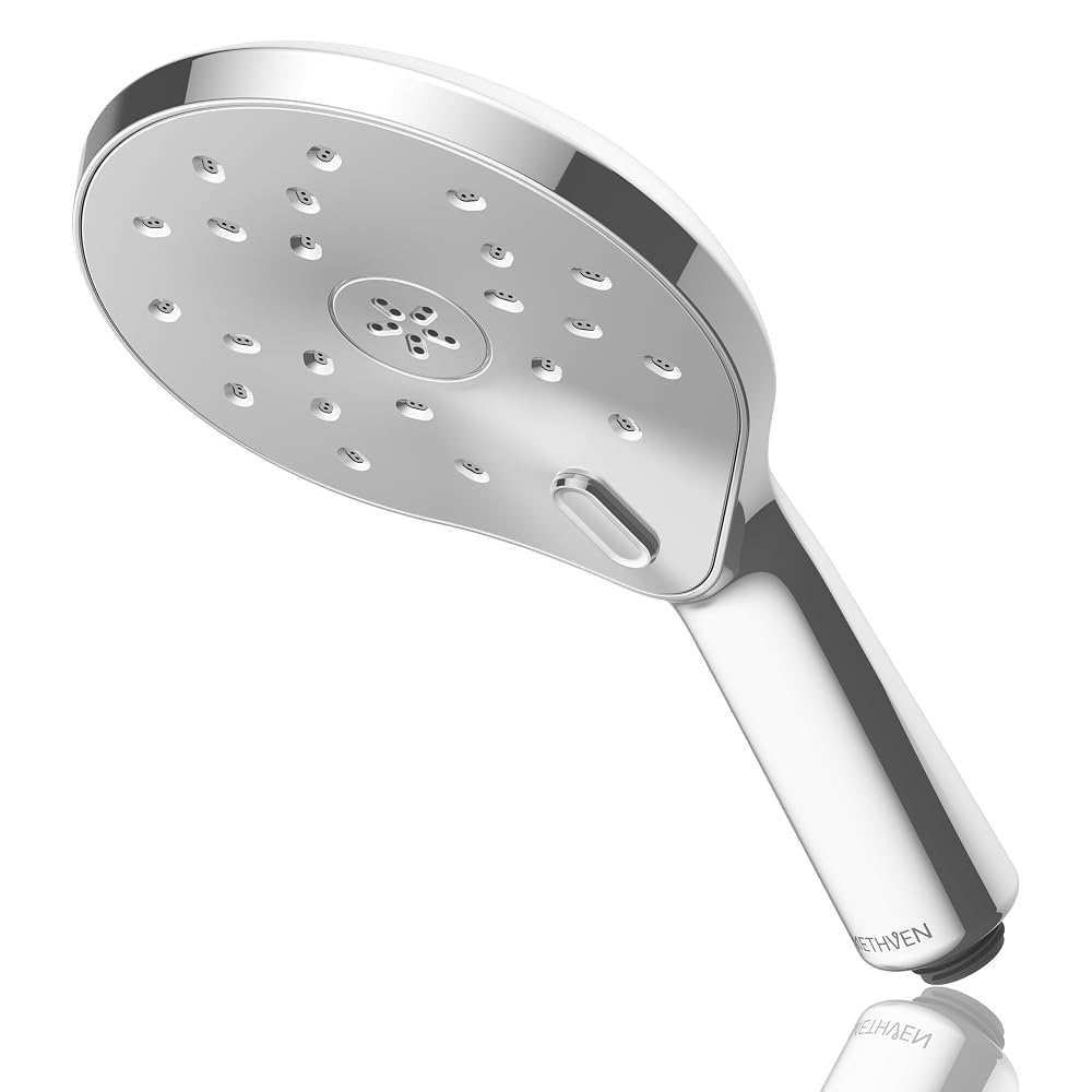 Methven Kaha Satinjet Energy Saving 8l/min Shower Head, Chrome Finish