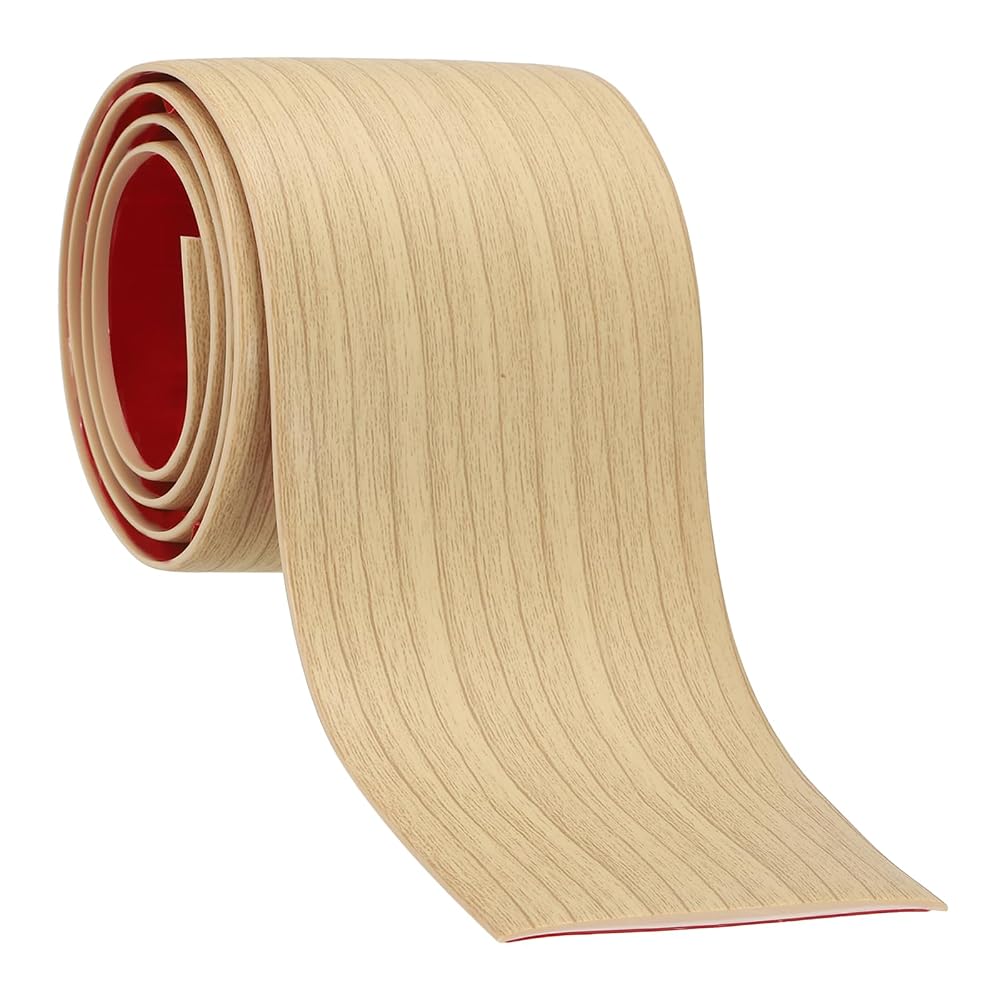 PATIKIL Self Adhesive Floor Transition Strip, 7.6cm x 3m, Vinyl Flat Divider for Joining Floor Gaps, Oak