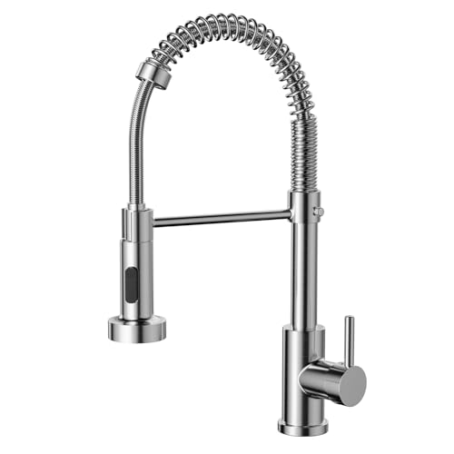 Cobbe Kitchen Tap Spring Sink Mixer with Pull Out Spray, Chrome