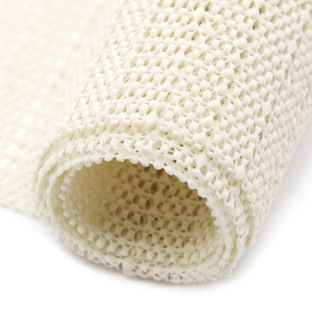 fowong Anti Slip Rug Underlay, 120 x 180cm Large Rug Pads for Wooden Floors, Multipurpose Control Underlay Gripper For Home, Office, Car, Pallet, Drawer Liners - White