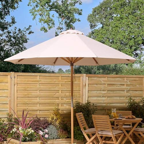 Rowlinson Ashdown Wooden Parasol - 3m