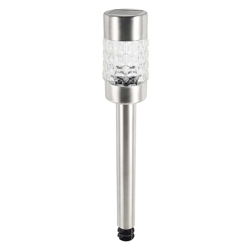 Daniel James Solar Bollard Garden Lights, Stainless Steel LED Stake Lights for Pathway & Driveway