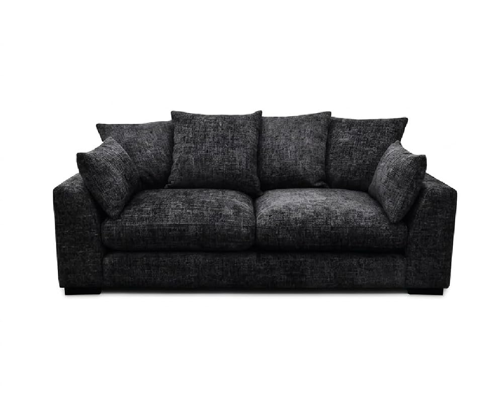 Cheswick 3 + 2 Seater Fabric Sofa Set, Black