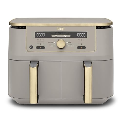Ninja MAX Dual Zone Digital Air Fryer, 9.5L, Stone Gold DZ400UKSTGD