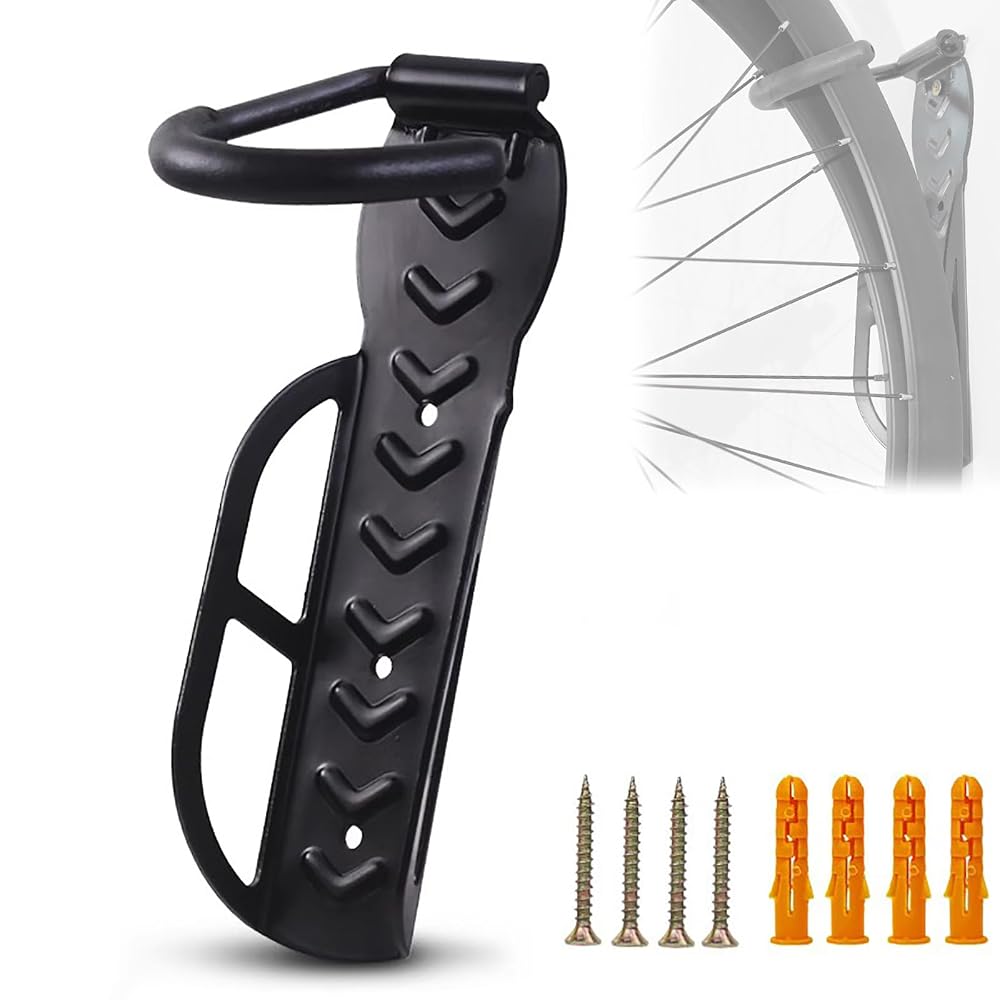 DECAIK Bike Wall Mount, Steel Bicycle Rack Hanging Bicycle Rack, Bike Storage Rack, Wall Mount Bicycle Hanger Holder for Indoor and Garage