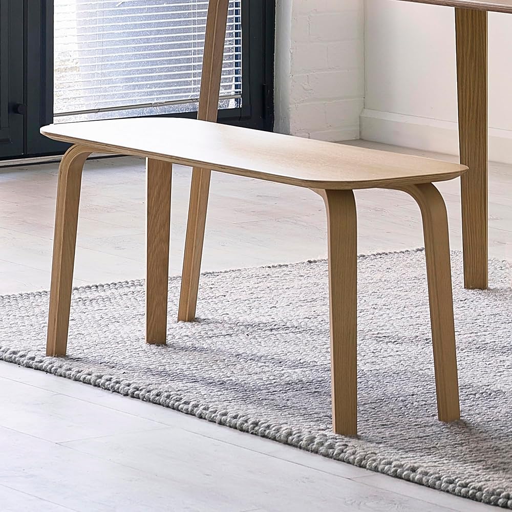 Julian Bowen Kaito Dining Bench, Scandi Beech Oak Effect Wood