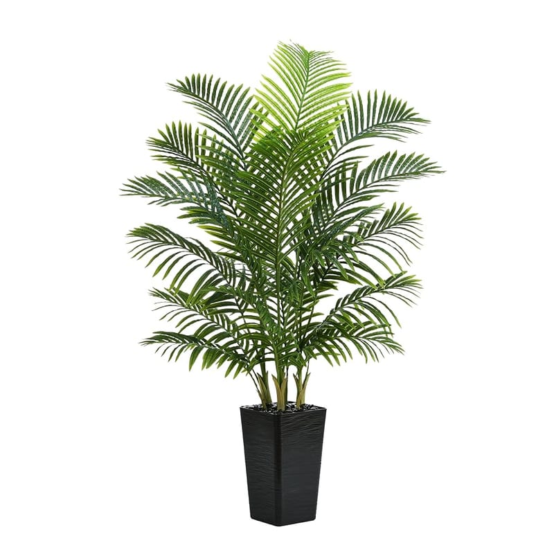 TNGGNT Artificial Palm Tree 5FT, Fake Areca Palm Plant in Pot for Home Office Living Room Decoration