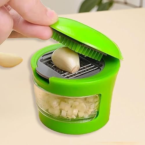 Professional Stainless Steel Garlic Press - Heavy Duty Mincer, Slicer & Grater - Rustproof Commercial Kitchen Tool
