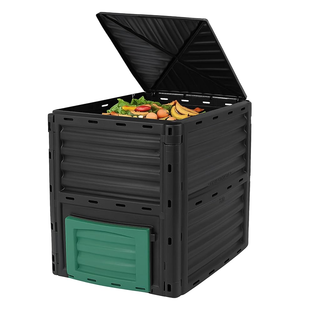 DIVCHI 300L Garden Compost Bin - Outdoor Composting Container, UV-Protected, BPA-Free