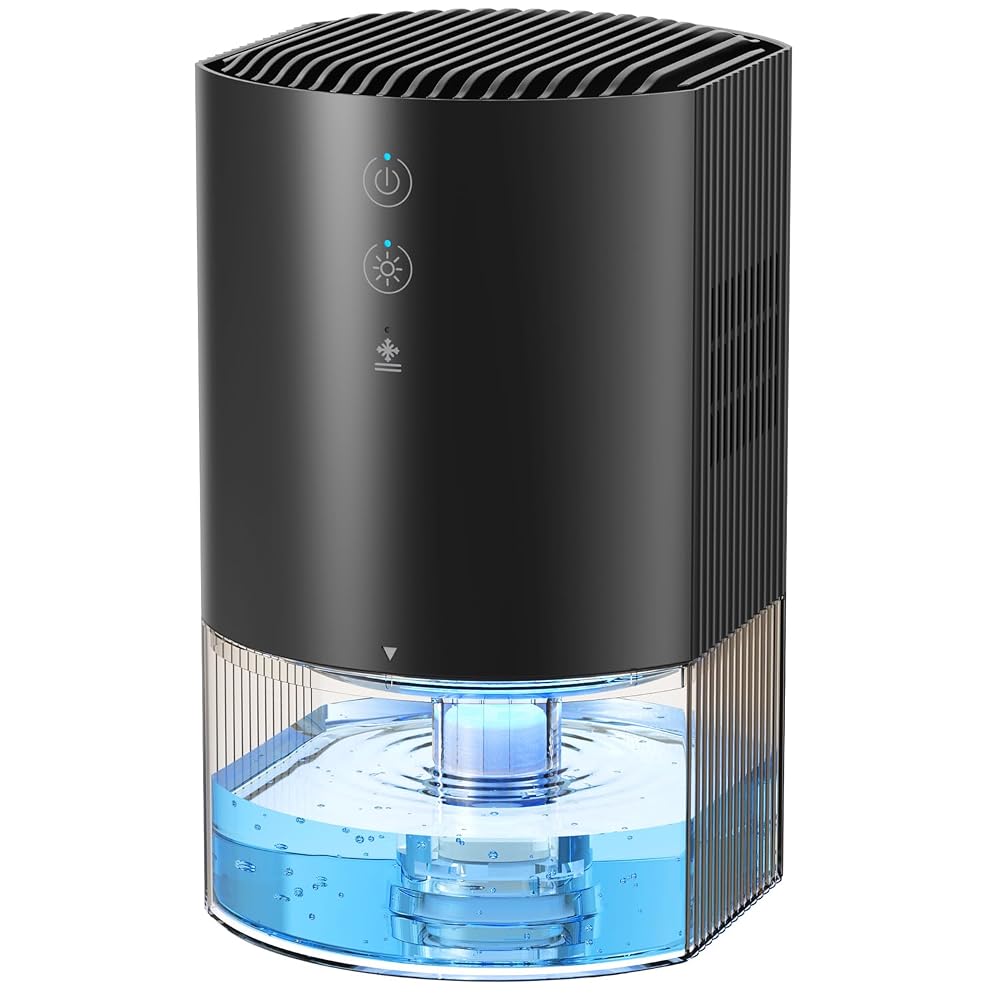 AROEVE 990ml Compact Dehumidifier for Bedroom, Small Quiet Electric Dehumidifier for Damp & Condensation