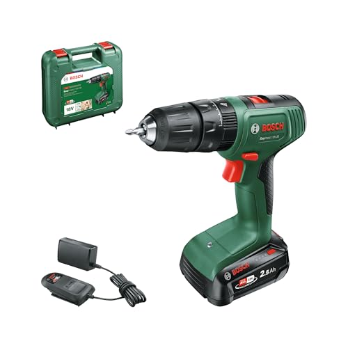 Bosch Cordless Combi Drill EasyImpact 18V-38, Modern, Green (1x Battery 2.5 Ah, 18 Volt System, in Carrying Case)