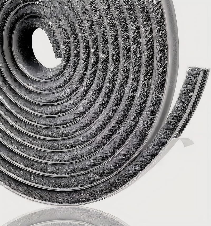Lamondre 5 Meters Draft excluder for Doors, Window Seal Strip, Adhesive Draught Stopper, Draught excluder for Door, Window, Wardrobe - High-Density Felt - 9mm(W) * 9mm(H)- Grey