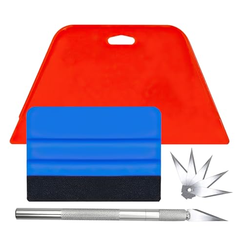 8 Pcs Vinyl Wrap Tools Kit, Wallpaper Smoother Tool for Peel and Stick Wallpaper, Wallpaper Tools for Vinyl Wrap, Including Scutter, Replace The Blade and Smoother, Car Wrapping and Contact Paper