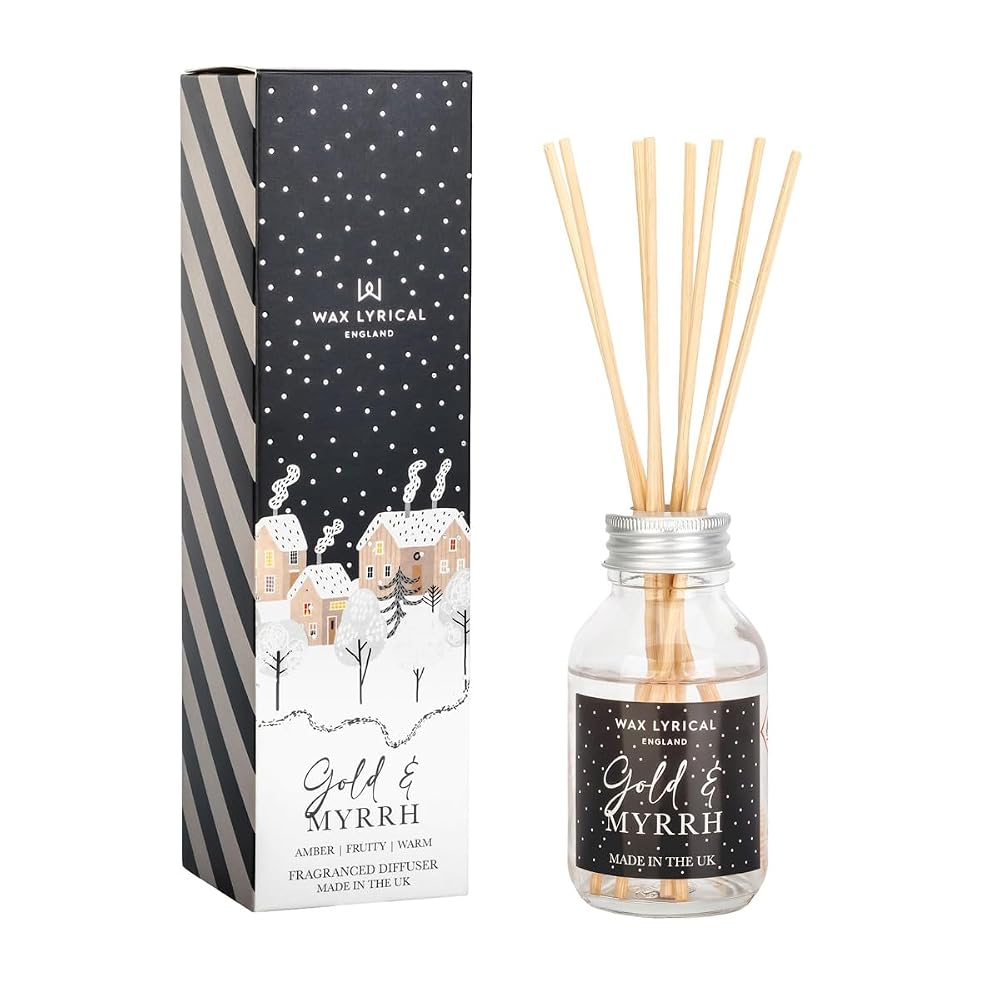 Wax Lyrical Reed Diffuser, Gold & Myrrh, 100ml, Made in England