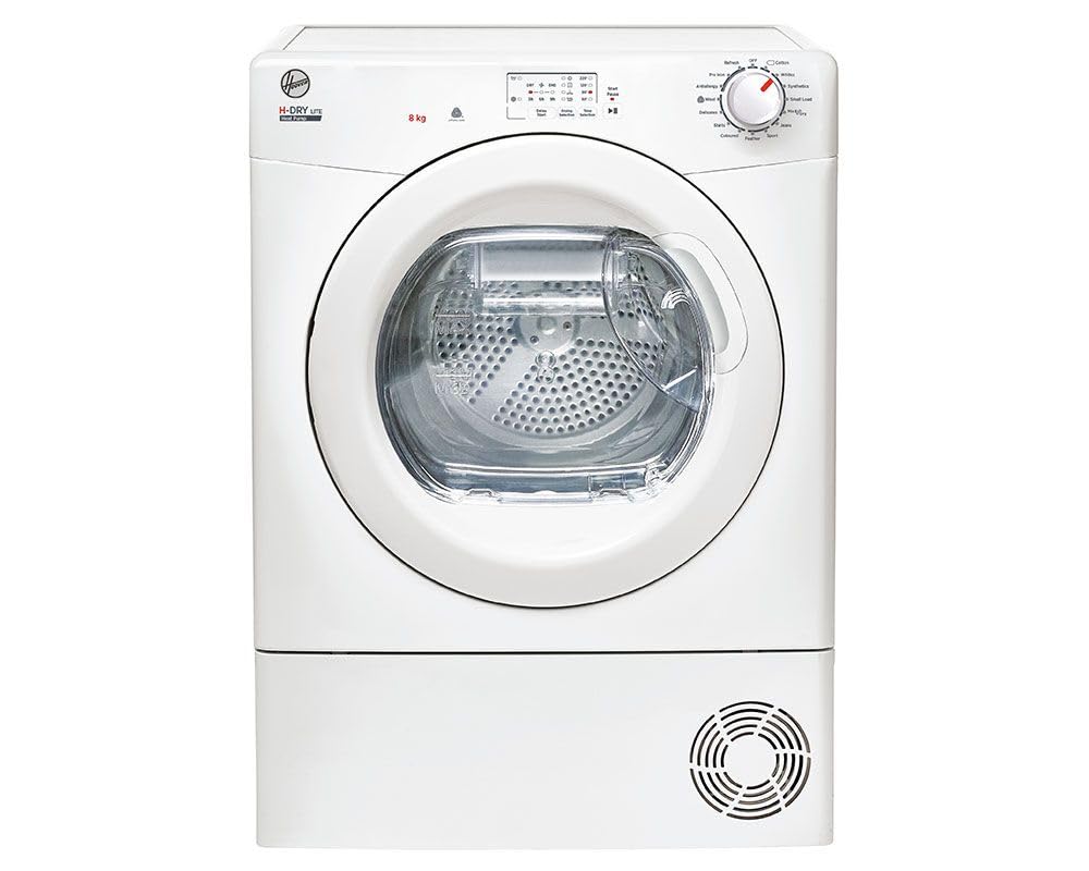 Hoover H-DRY 300 HLEH8A1LE 8kg Freestanding Heat Pump Tumble Dryer, Sensor Dry - White
