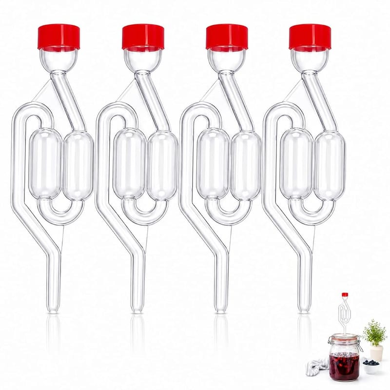 4PCS Fermentation Airlock for Home Brewing, Demijohn Airlock Food-Grade Equipment