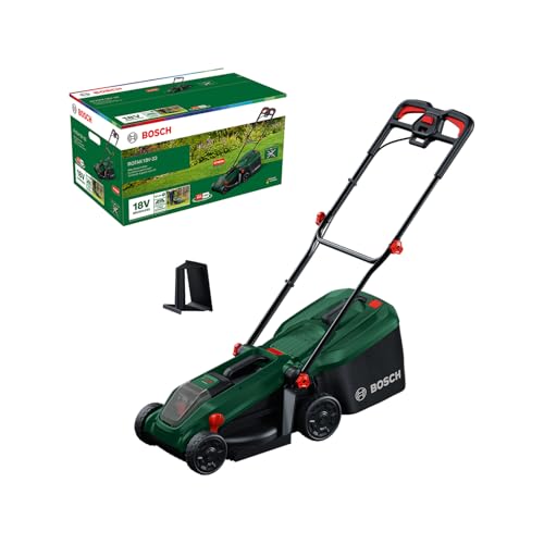 Bosch Cordless Lawn Mower ROTAK18V-32 (Cutting Width: 32 cm, Height of Cut: 25-65 mm, 35 l Fabric Grass Bag, Mulch plug, without Battery)