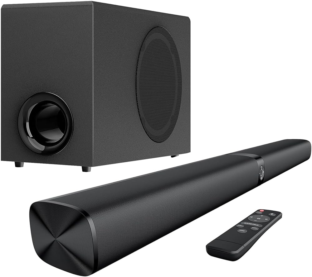 GarageRock Sound Bar with Subwoofer for TV, 2 in 1 Detachable 110W Soundbar Speaker with Deep Bass, Volume Boost & 3 EQ Mode, Bluetooth 5.3/ARC/Optical/AUX