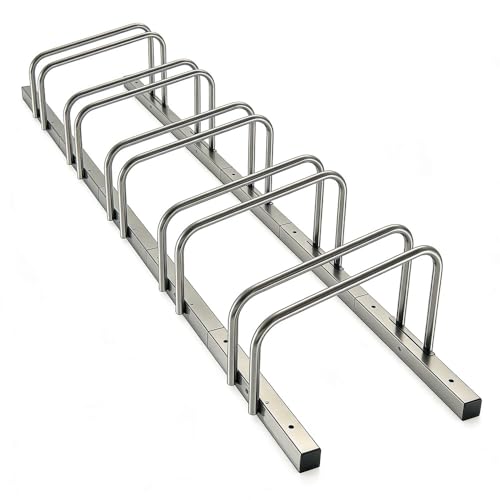 Thrink Multi Bike Storage Rack – Heavy Duty Steel Bicycle Stand for Garage & Garden, Floor or Wall Mount Bike Holder, Space-Saving Organiser for Mountain, Road & Kids Bikes (5 Racks)