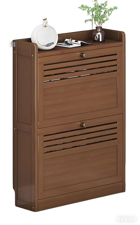 Narrow 3-Tier Shoe Rack, Slim Shoe Storage Cabinet, 17cm Depth, Holds Up to 9 Pairs