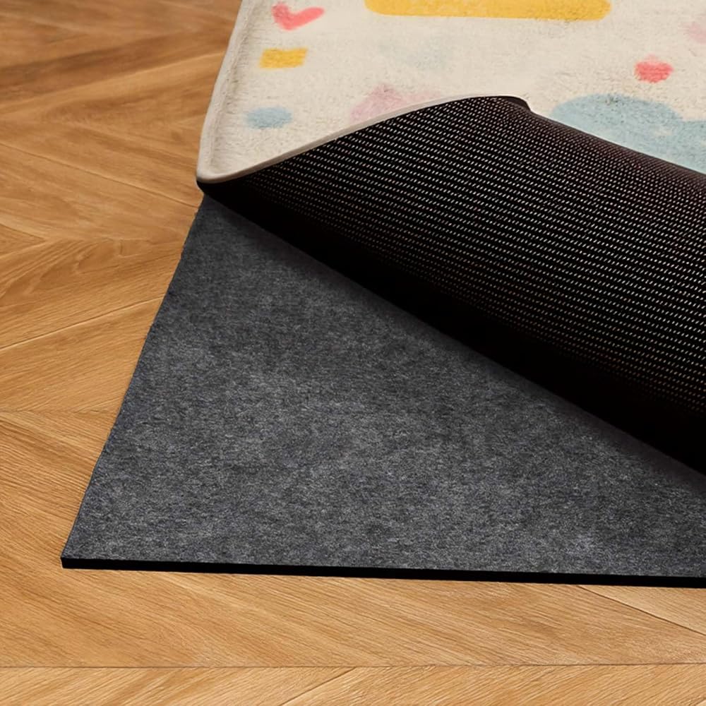 VEVOR Carpet Underlay, Non-Slip Mat, Cut to Size, Polyester & TPR with Rubber Pad, Waterproof